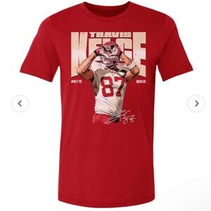 NWT 500 Level Men's Travis Kelce/Taylor Swift Heart T-Shirt. Size Medium.
